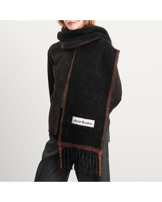 Acne Black Vally Solid Scarf