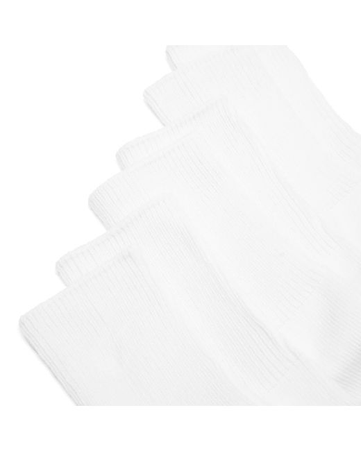 RoToTo White Organic Daily Ribbed Crew Sock