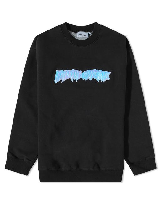 Fucking Awesome Black Iridescent Stamp Crew Sweat for men