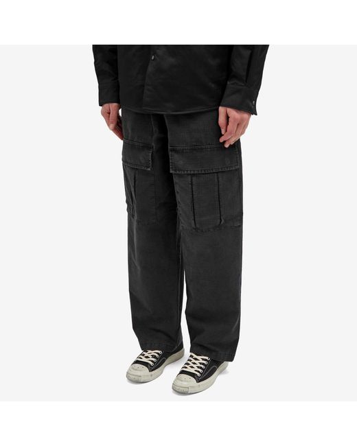 Acne Gray Prudento Cotton Ripstop Pants for men