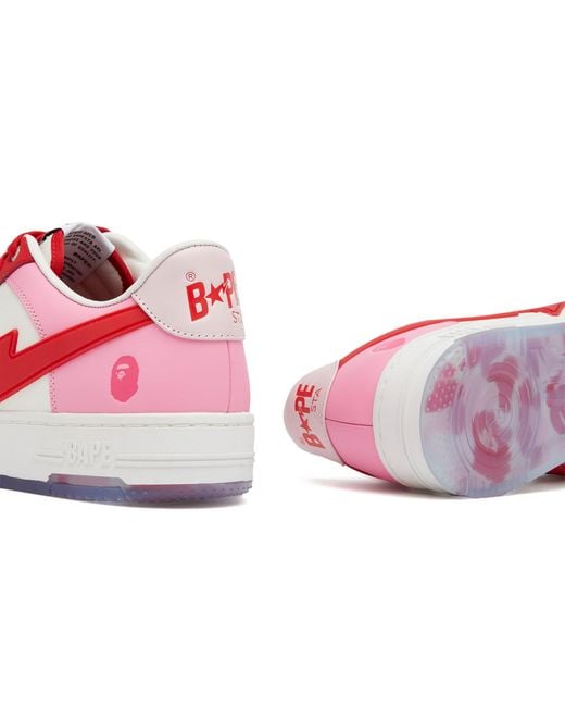 A Bathing Ape Red Bape Sta Os Sneaker for men