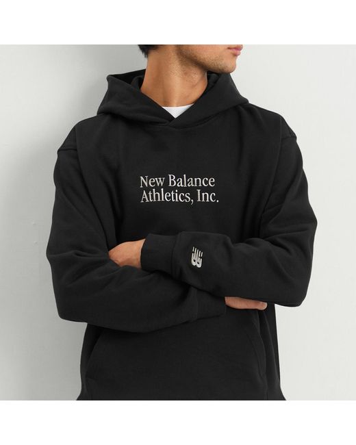 New Balance Black Athletics Classics Hoodie for men