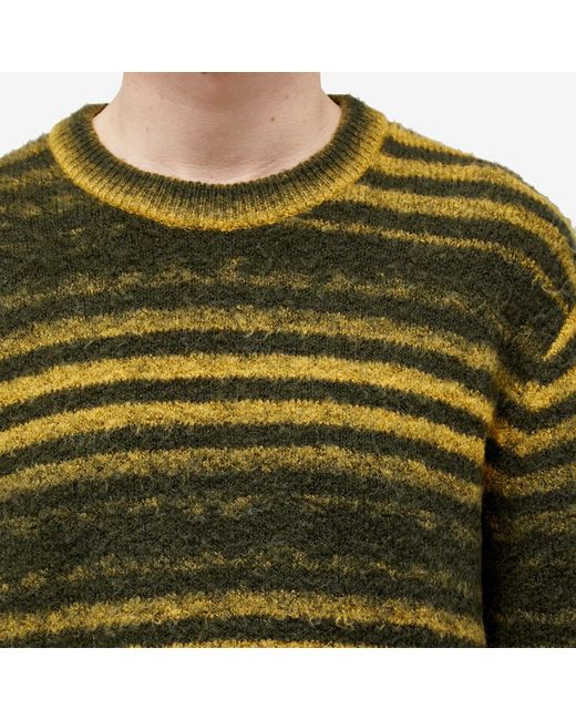 Paul Smith Green Stripe Crew Knit for men