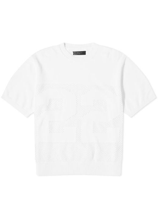 Amiri White 22 Knitted T-Shirt for men