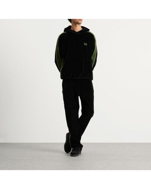 トップス NEEDLES VELOUR TRACK HOODIE L Track Hoodie – Navy Velour | Needles | Nepenthes London