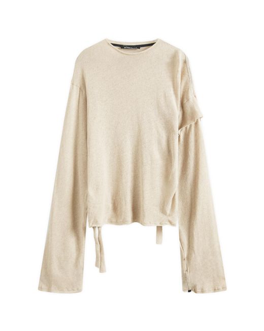 OTTOLINGER Natural Deconstructed Linen Longsleeve Top