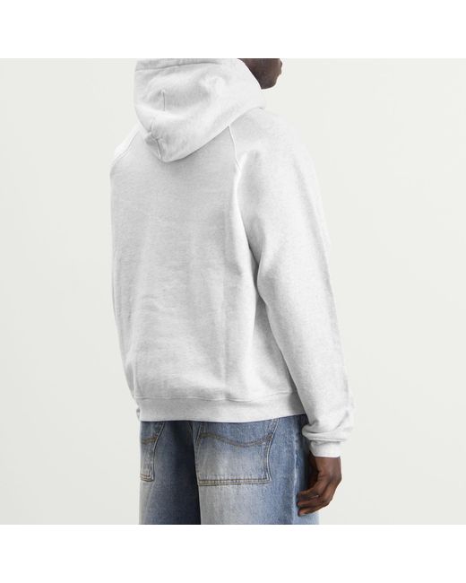 Dime Gray Cursive Paper Cut Hoodie for men