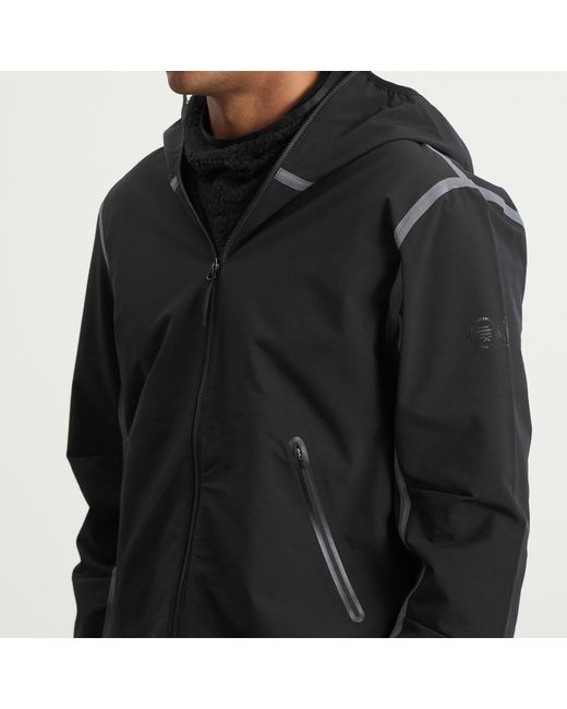 Purple Mountain Observatory Black Softshell Balaclava Jacket for men