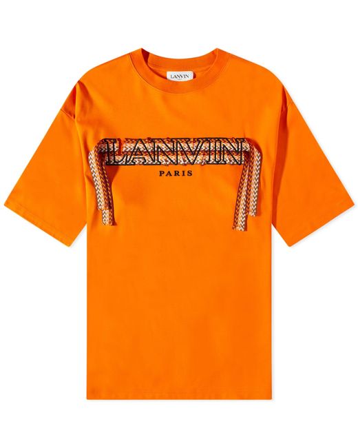 Lanvin Orange Curb Lace T-shirt for men
