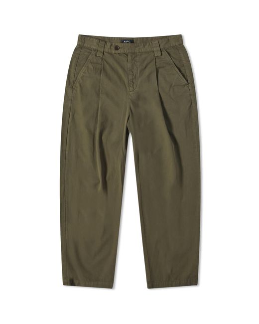 A.P.C. Green Renato Pleated Pant for men