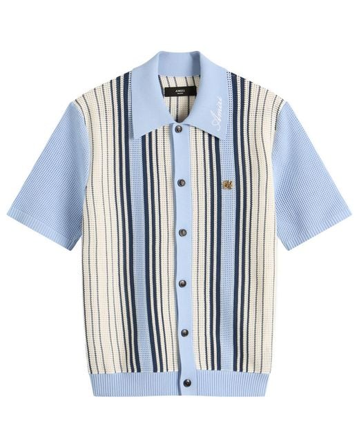Amiri Blue Script Stripe Shirt for men