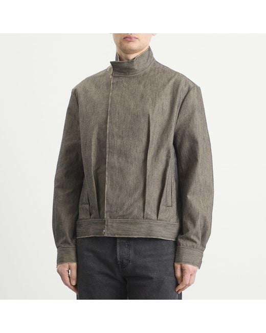 EBIT Green Inverted Pleat Gaberdine Jacket for men