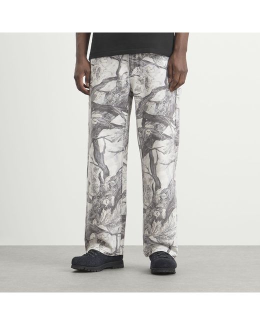 A Bathing Ape Gray Tree Edge Camo Work Pants for men