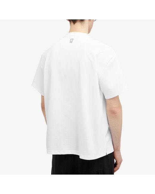 Wooyoungmi White Large Logo T-Shirt for men