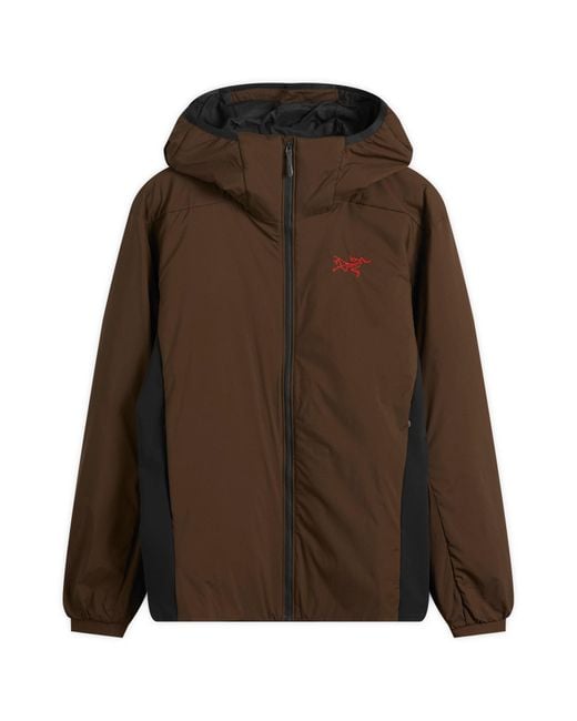 Arc'teryx Brown Atom Hooded Jacket for men