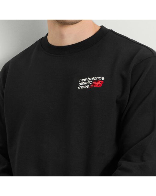 New Balance Black Athletics Relaxed Premium Crewneck