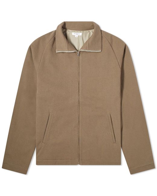 Lady White Co. Brown Lady Co. Textured Track Jacket for men