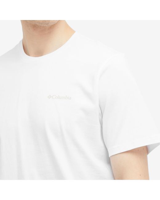 Columbia White Explorers Canyon Epicamp Back Print T-Shirt for men