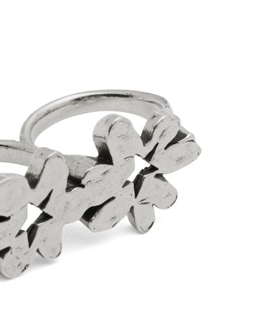 Twojeys White Flower Knuckle Ring