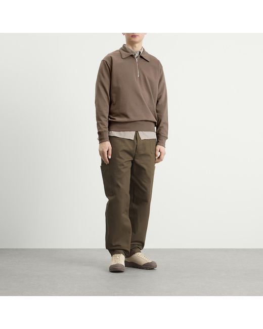 Norse Projects Brown Standard Half Zip Sweatshirt for men