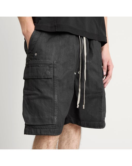 Rick Owens Black Cargobela Shorts for men