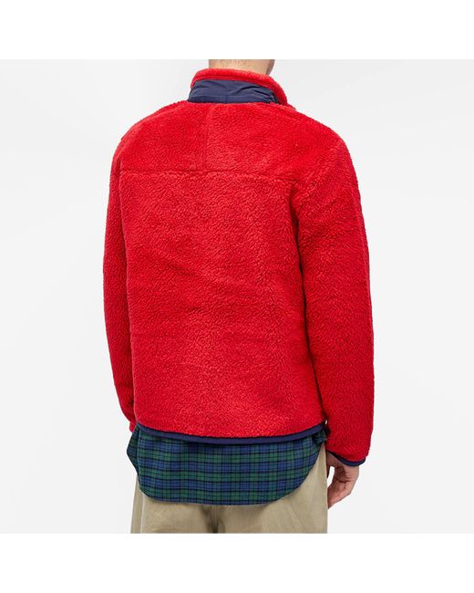 Polo Ralph Lauren Red Hi-pile Fleece Jacket for men