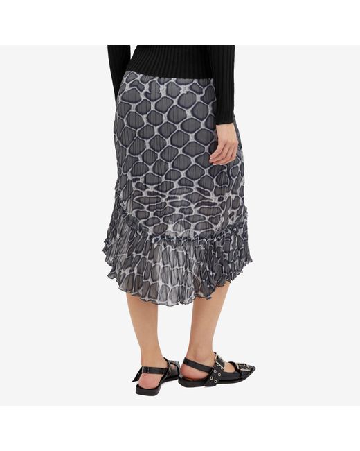 WOOD WOOD Gray Clover Midi Skirt