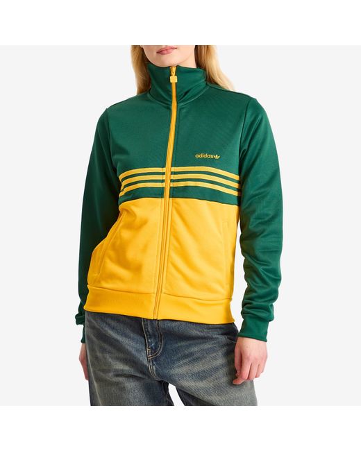 Adidas Green 3 Stripe Track Top