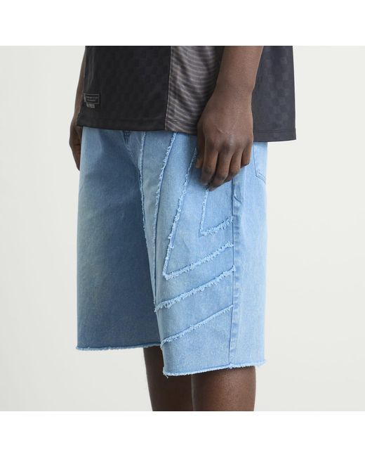 Umbro Blue Washed Drill Short for men