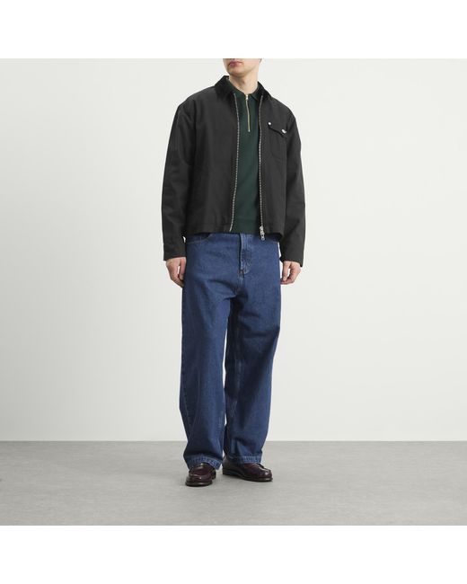 Fred Perry Green Panel Knitted Polo Shirt for men