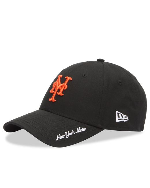 KTZ Black New York Mets Visor Script 9Forty Cap