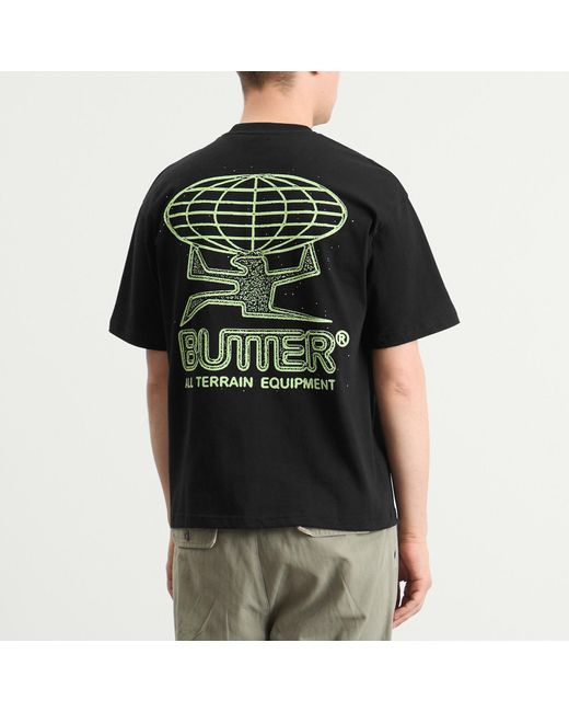 Butter Goods Black Terrain T-Shirt for men