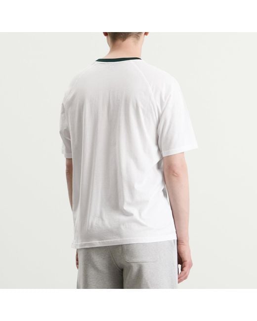 AMI White Mercerised Jersey Adc T-Shirt for men