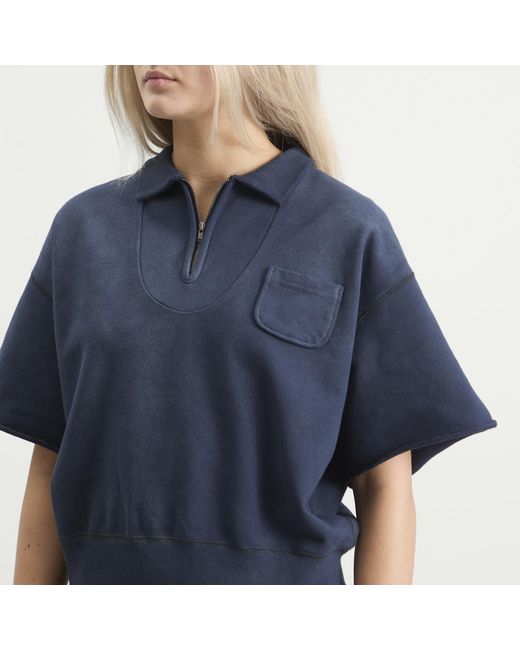 Beams Boy Blue Half Zip Sweater