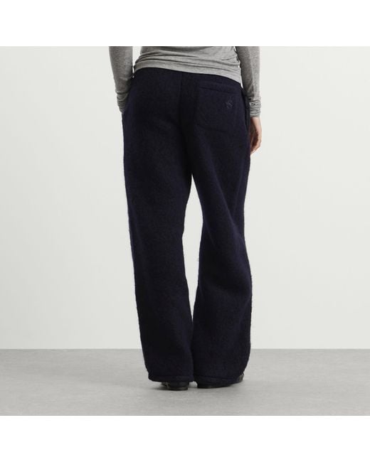 Jil Sander Blue Embroidered Pants