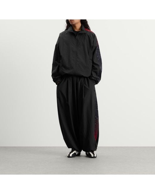 Y-3 Black Gradient Stripes Wide Leg Trousers for men