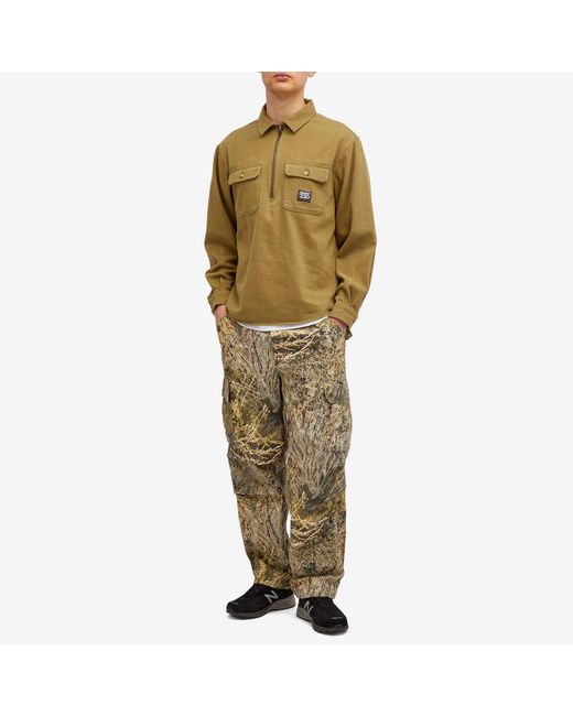 Thisisneverthat Green Quarter Zip Shirt for men