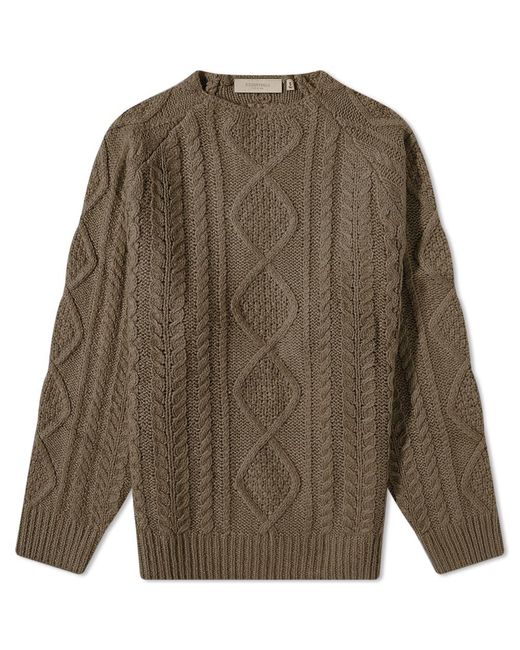 Fear of God ESSENTIALS Cable Knit in Brown for Men | Lyst