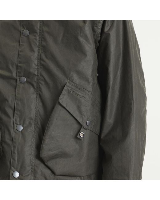 Barbour Gray Heritage+ Modified Endurance Wax Jacket for men
