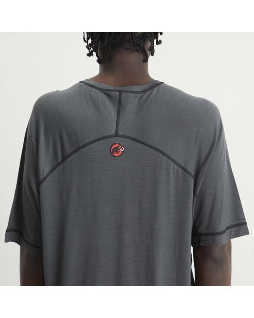 Hiking Patrol Black X Mammut Tree Wool Fl T-Shirt for men