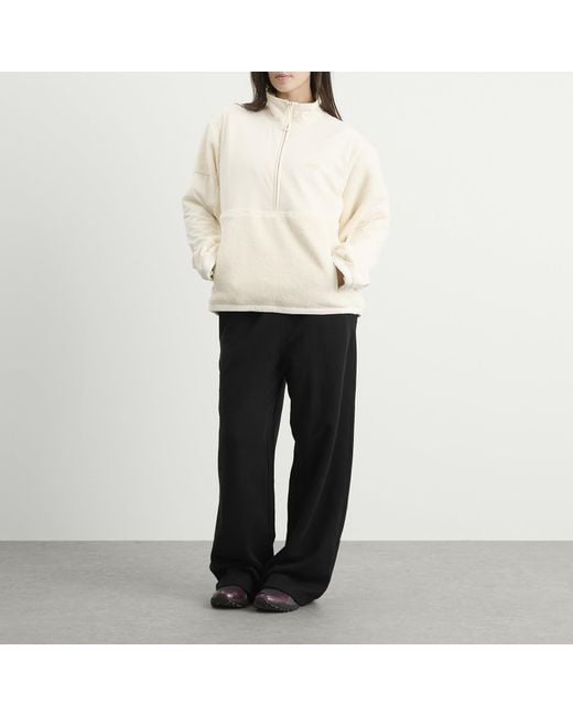 Skims White Teddy Half Zip Pullover
