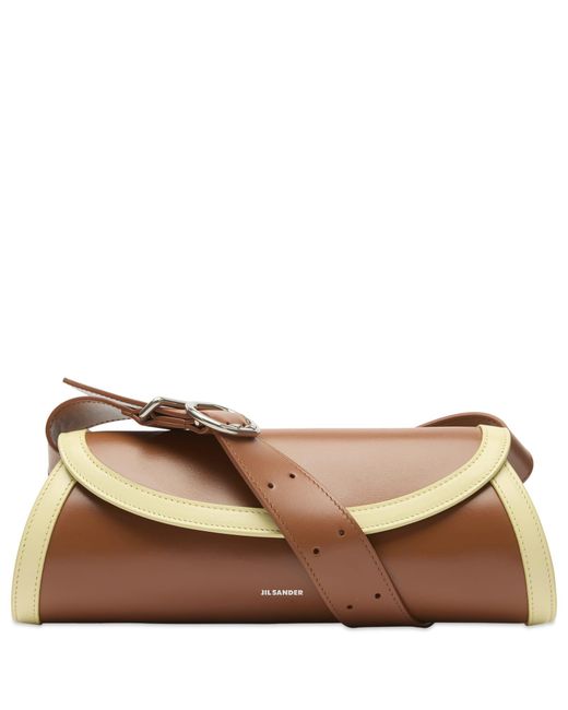Jil Sander Brown Cannolo Handbag