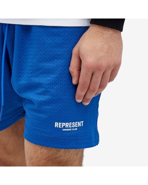 Represent Blue Owners Club Mesh Short for men