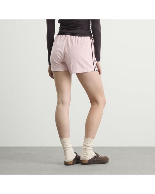 Adidas Pink Terry Towel Shorts