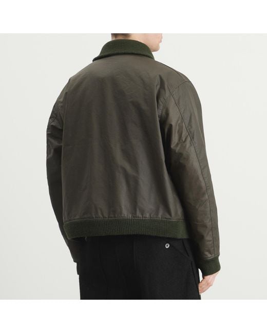 Engineered Garments Green Waxed Cotton Ll Jacket for men