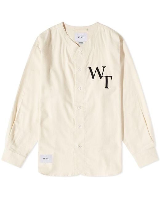 (w)taps White League 02 Baseball Shirt for men