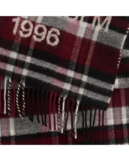 Acne Red Venus Check Scarf