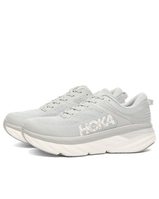 Hoka One One White Bondi 7 Sneaker