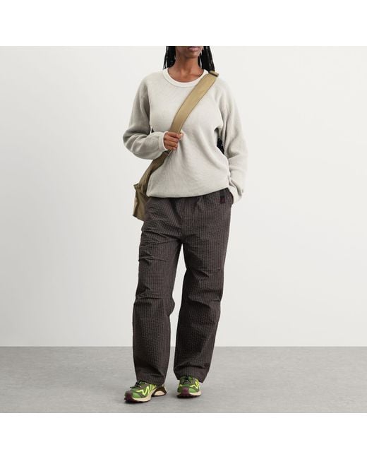 Gramicci Gray Waffle Crew Sweater