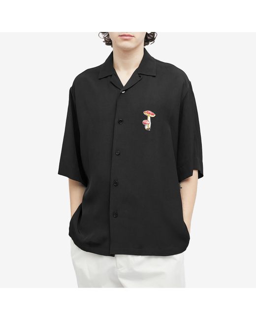 Jil Sander Black Jil Sander Plus Short Sleeve Mushroom Vacation Shirt for men